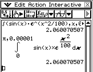 2D keypad Definite Integral