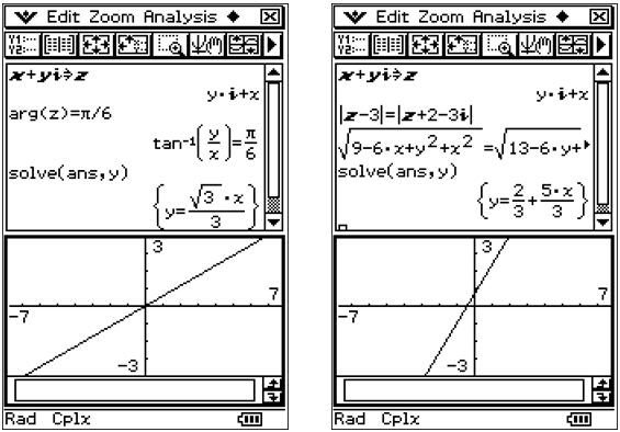 Complex Plane using a ClassPad