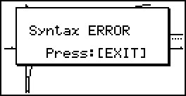 Syntax Error